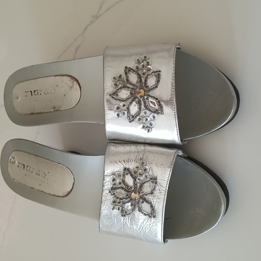 Silver sandals